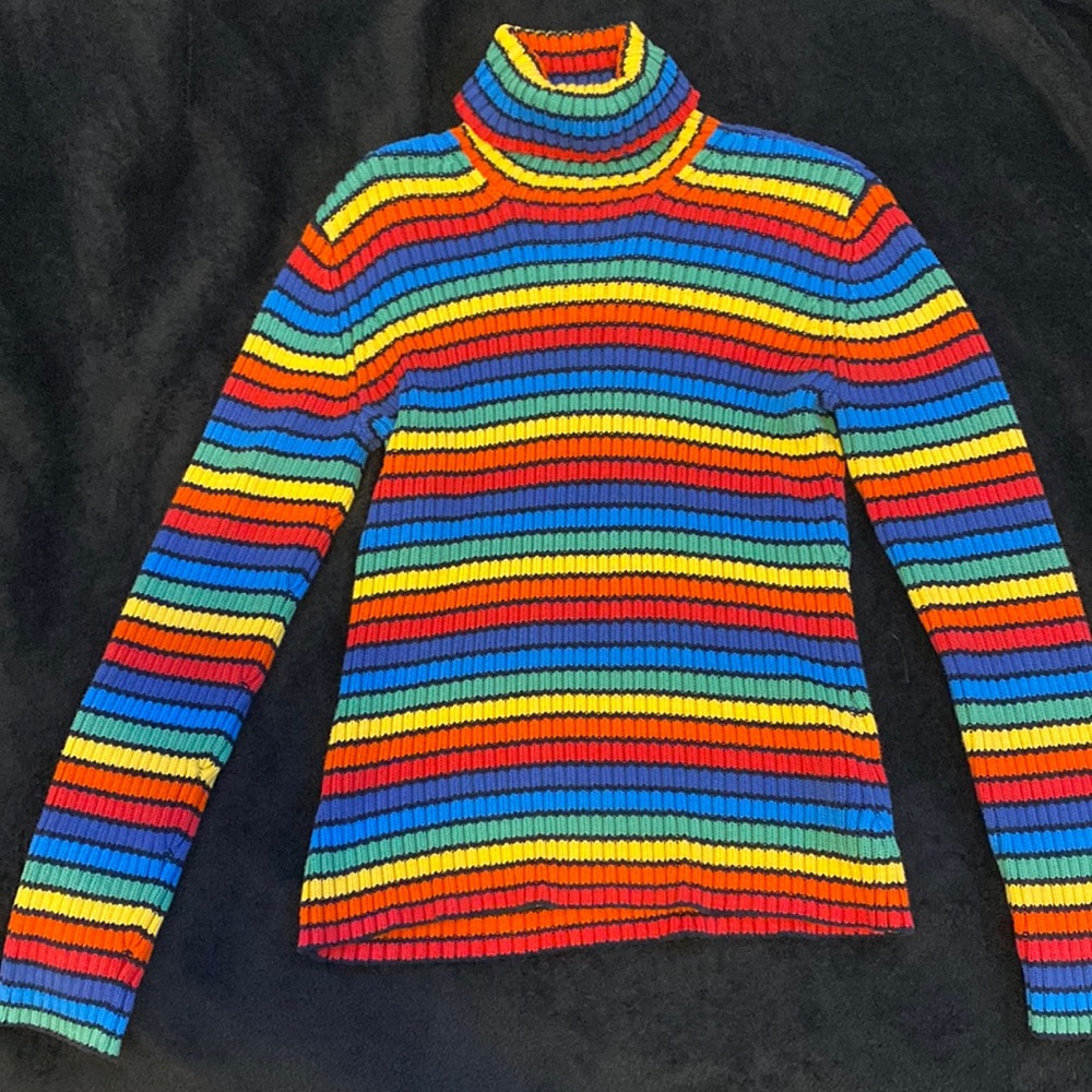 Tommy Hilfiger rainbow turtleneck sweater